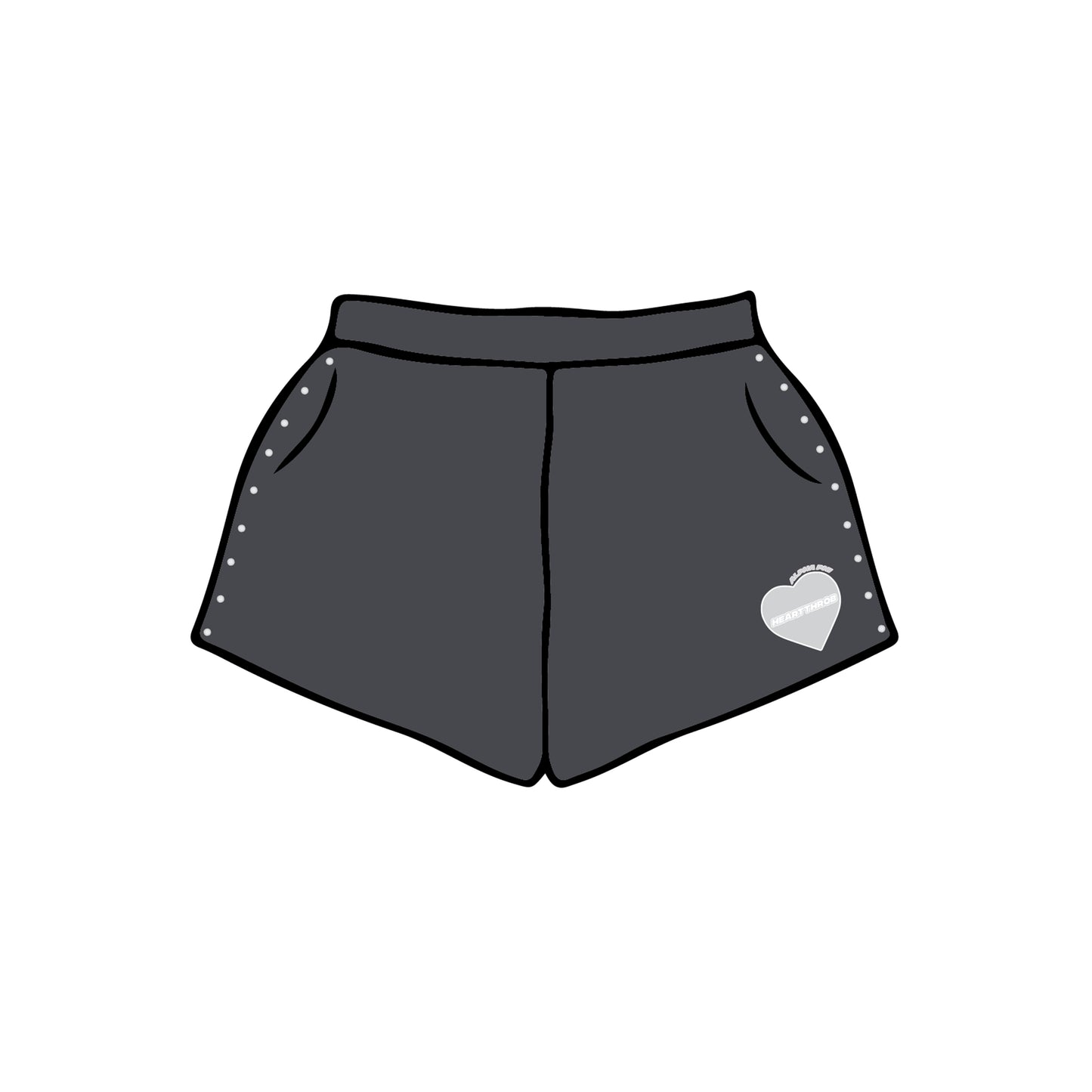 Alpha Phi 'Heartthrob Studded' Sweatshorts