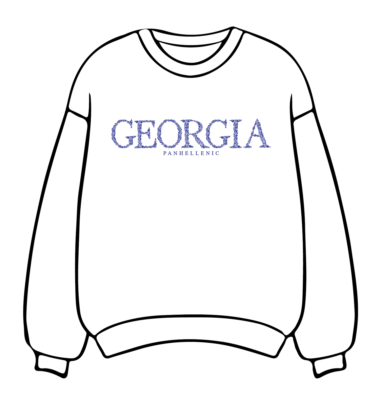 University of Georgia x Panhellenic 'Floral' Crewneck